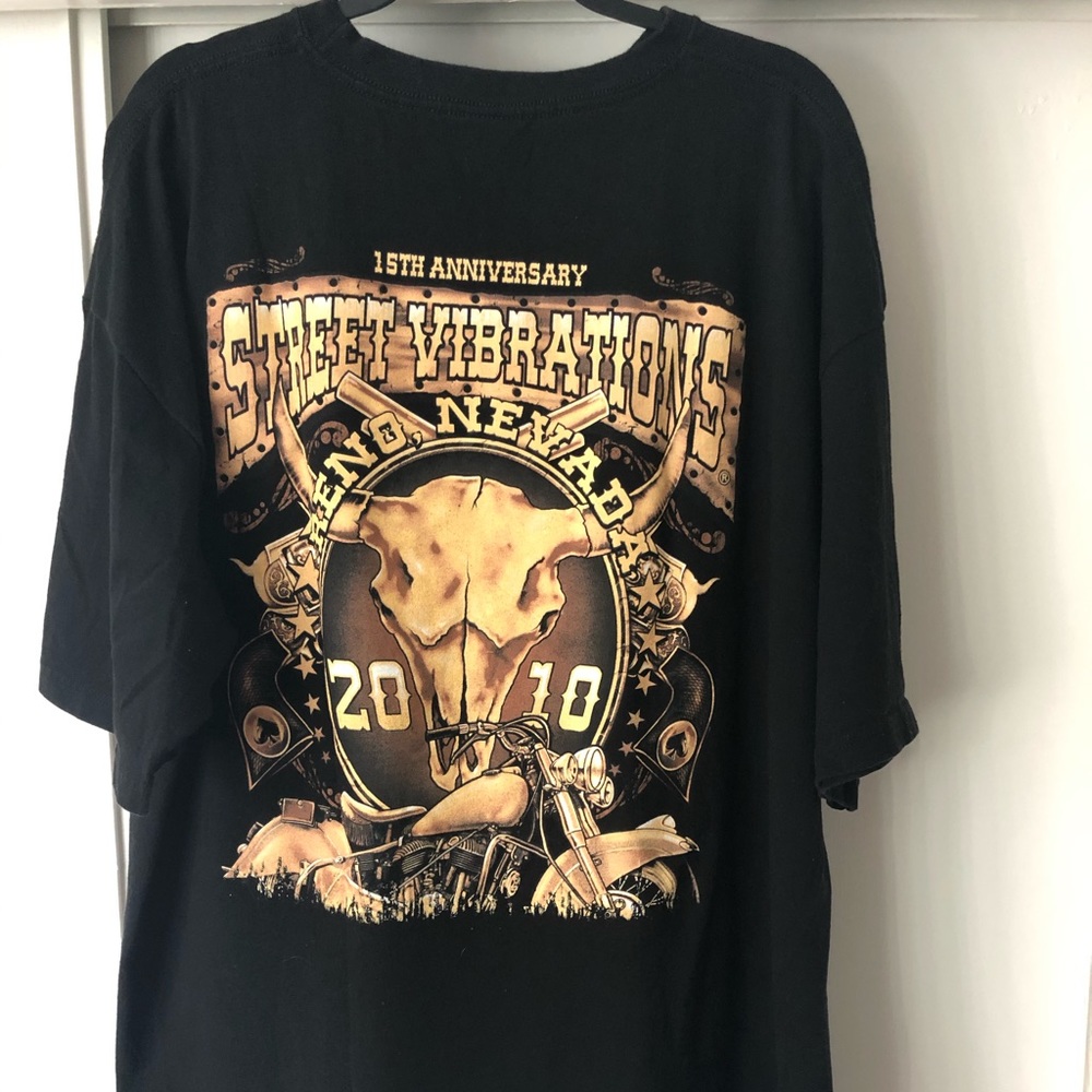 Vintage-Street Vibrations 2010 Men’s Black T-Shirt